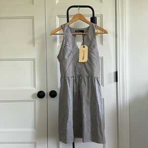 NEW With Tags Dear Creatures Striped Bow Back Summer Dress